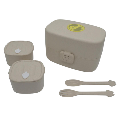 Lunchbox - Bento Box -  Fassungsvermögen 0,86 Liter - Pink - Beige