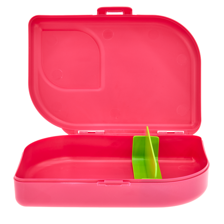 Plastikfreie Brotdose/Lunchbox - Lime, Mandarin & Pink