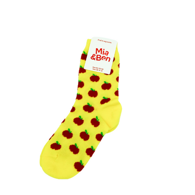 Bio Erwachsenen- & Kids-Socken - Apfel-Design