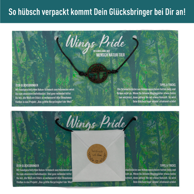 WINGS PRIDE Armband Project Wings Glücksbringer handmade