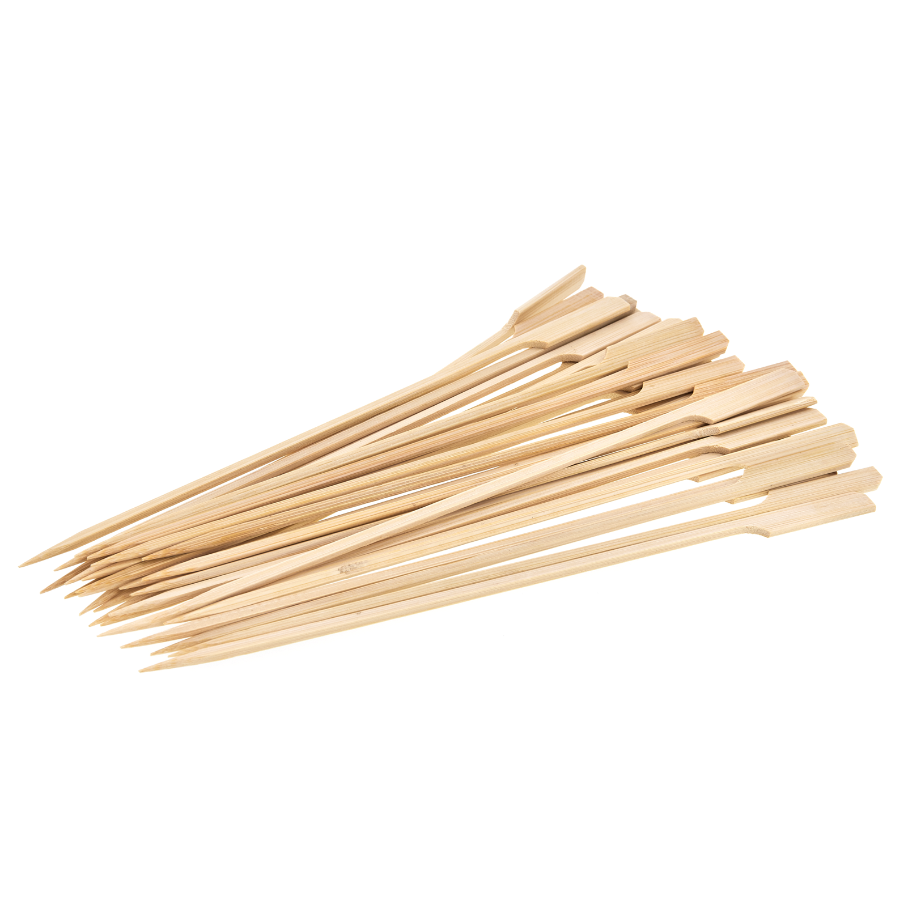 Grillsticks aus Bambus - mit breitem Griff - 30 Stück