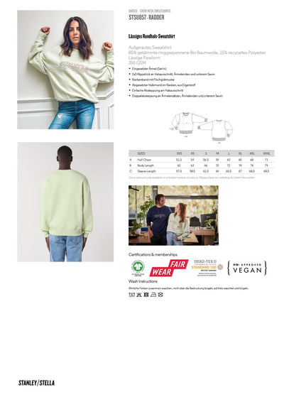 Sweater SUNRISE - Stem Green - UNISEX -  Project Wings