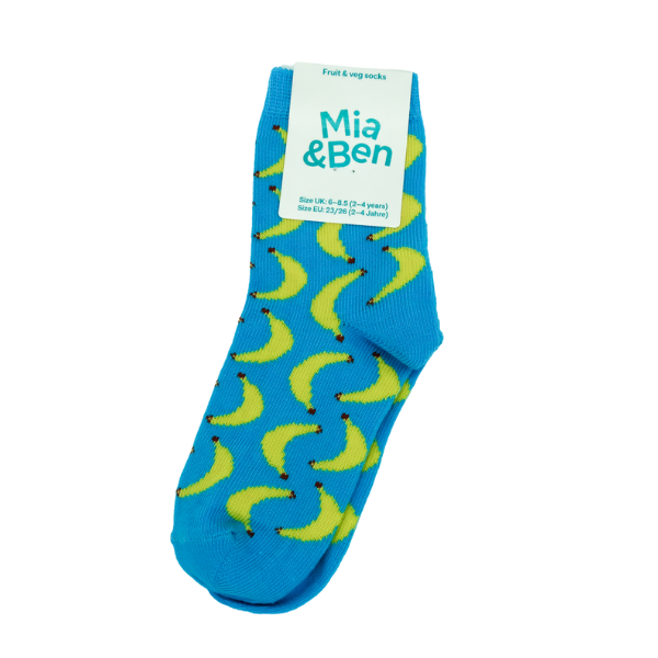 Bio Erwachsenen- & Kids-Socken - Bananen-Design