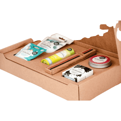 Nachhaltige Geschenkbox - Plastikfreie Körperpflege mit verschiedenen Produkten - Ben&Anna