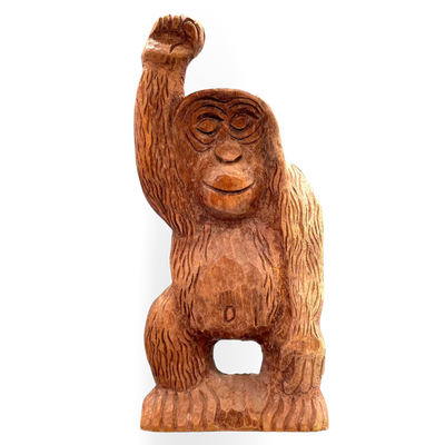 Affe Orang-Utan aus geschnitztem Treibholz