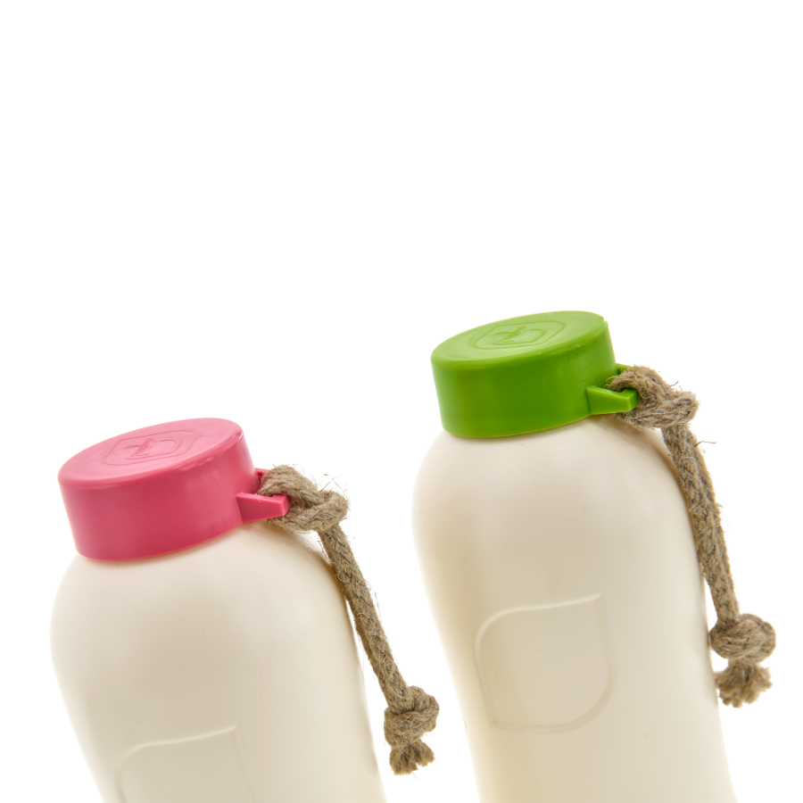 Plastikfreie Trinkflasche - PureKids - Lime & Pink