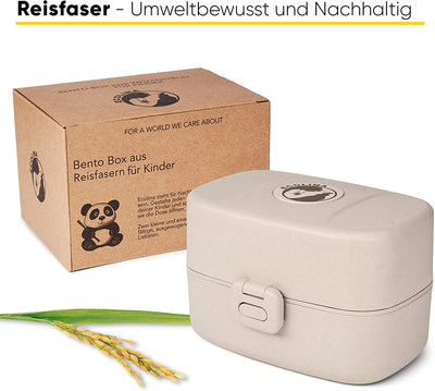 Lunchbox/Brotdose - Bento Box -  Fassungsvermögen 0,86 Liter - Pink - Beige