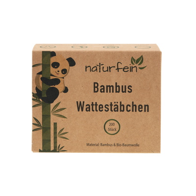Wattestäbchen - aus Bambus & Bio-Baumwolle - 200 Stück