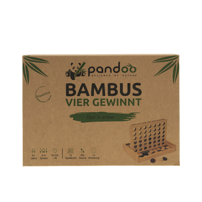 Vier gewinnt aus Holz - Bambus