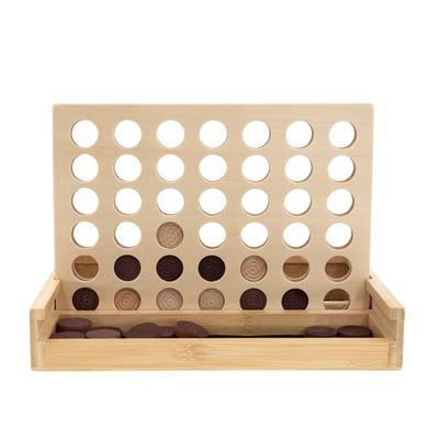Vier gewinnt aus Holz - Bambus