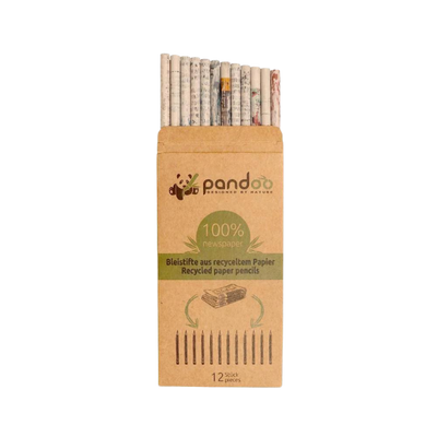 Bleistifte aus recyceltem Zeitungspapier - 12er Stifte Set